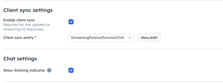 Chat settings