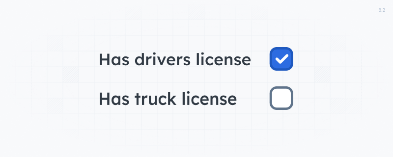 An unchecked and a checked checkbox