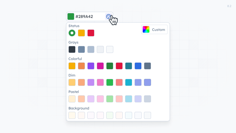 User interface of color picker control